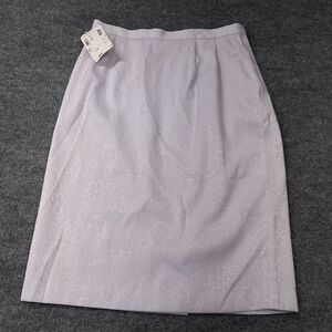 Bigio Collection Pencil Skirt‎ Womens 14 Lilac Purple Floral Print Pattern NWT